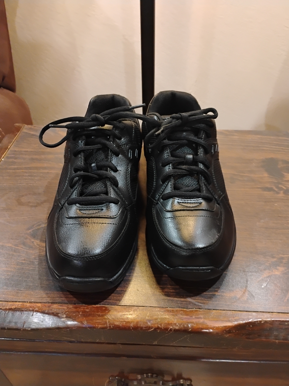 Men's Black Comfort Lace-Up Sneakers